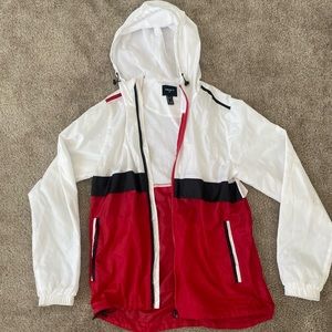 Forever 21 Red/white windbreaker